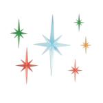 Mid Century Modern 3D Star Wall Art Set