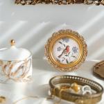 LIHOLO Vintage Round Bronze Picture Frames Set