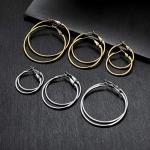 Gold and Silver Plated Hoop Earrings Set