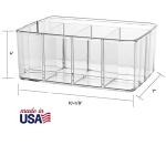 Clear 5-Compartment Organizer with Scalloped Design