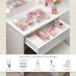 Clear 18-Piece Stackable Drawer Organizer Set