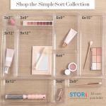 Clear 18-Piece Stackable Drawer Organizer Set