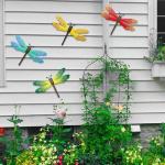 4 Pack Metal Dragonfly Wall Decor for Outdoors