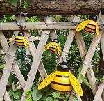 4PCS 3D Metal Bumble Bee Wall Decor