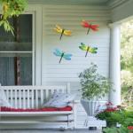 4 Pack Metal Dragonfly Wall Decor for Outdoors