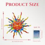 Colorful 30" Metal Sun Wall Art for Outdoors