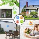 Colorful Metal Flower Wall Decor Set, 4 Pack