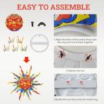 Colorful 30" Metal Sun Wall Art for Outdoors