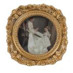 Vintage Round Gold Picture Frame 3x3 inches
