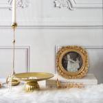 Vintage Round Gold Picture Frame 3x3 inches