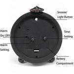 Retro Silent Alarm Clock with Night Light