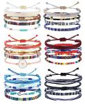 24 Waterproof Adjustable Boho Bracelets for Women