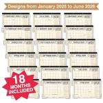 Vintage 18-Month Teacher Desk Calendar 2025-2026