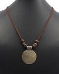 Boho Vintage Wooden Pendant Necklace for Women