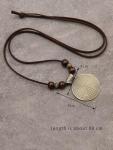 Boho Vintage Wooden Pendant Necklace for Women