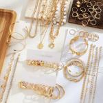 59-Piece Gold Plated Jewelry Set for Women