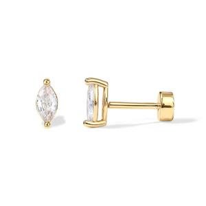 14K Gold Plated Sterling Silver Cubic Zirconia Earrings