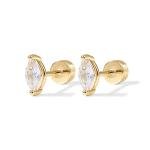 14K Gold Plated Sterling Silver Cubic Zirconia Earrings