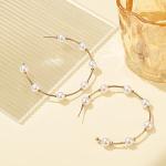 Stylish Hypoallergenic Pearl Hoop Earrings for Women
