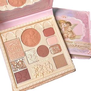 10 Color Embossed Eyeshadow Palette with Blush & Highlighter