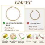 Gold Plated Hoop Earrings Set for Women