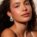 Chunky Gold Silver Knot Drop Earrings