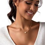 Dainty Gold Heart Necklace for Women
