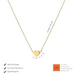 Dainty Gold Heart Necklace for Women
