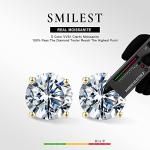 Moissanite Stud Earrings in Sterling Silver