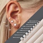 Moissanite Stud Earrings in Sterling Silver