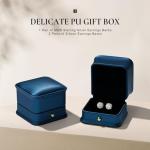 Moissanite Stud Earrings in Sterling Silver