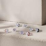 Moissanite Stud Earrings in Sterling Silver