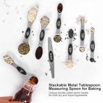 Stackable Magnetic Measuring Spoons Set in Steel