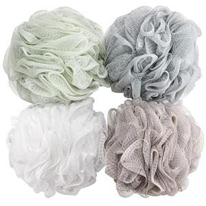 Pack of 4 Mesh Bath Sponge Scrunchies