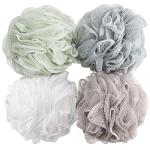 Pack of 4 Mesh Bath Sponge Scrunchies