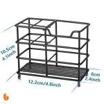 Stylish Black Stainless Steel Toothbrush Holder