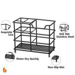 Stylish Black Stainless Steel Toothbrush Holder