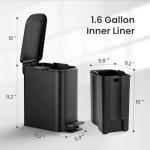 Cesun 6L Stainless Steel Trash Can with Lid