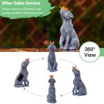 Solar Dog Statue with Butterfly - Fun Garden Decor