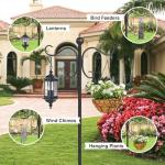 Adjustable 76-Inch Double Shepherd's Hooks for Outdoors