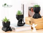 3pcs Fake Succulent Plants for Home Decor