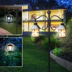 Adjustable 76-Inch Double Shepherd's Hooks for Outdoors