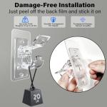 Self-Adhesive Curtain Rod Holders, 6-Pack