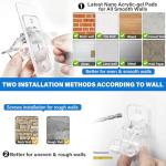 Self-Adhesive Curtain Rod Holders, 6-Pack