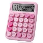Pink Mechanical Switch Calculator with Large LCD Display