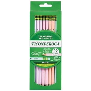 Ticonderoga Pastel Pre-Sharpened #2 Pencils, 10 Pack