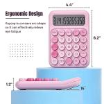 Pink Mechanical Switch Calculator with Large LCD Display