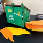 Fred Desk Dumpster Pencil Holder with Note Cards