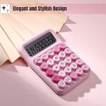Pink Mechanical Switch Calculator with Large LCD Display