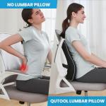 Qutool Adjustable Lumbar Support Cushion for Office Chair